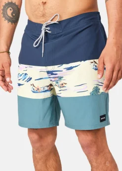 Clearance Rip Curl NU DIVIDED SEMI ELASTIC 17" VINTAGE YELLOW