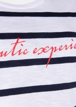 Clearance Nautic XPRNC Ocean Stripe Tee W White