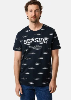 Best Seaside Ocean Tee Navy Makerill