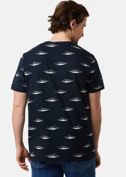 Best Seaside Ocean Tee Navy Makerill