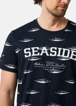 Best Seaside Ocean Tee Navy Makerill