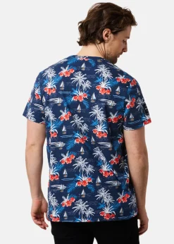 Clearance Seaside Ocean Tee Navy Palm Boat