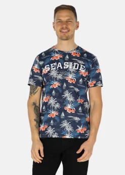 Clearance Seaside Ocean Tee Navy Palm Boat