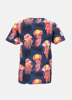 New Seaside Ocean Tee JR Blue Electric Jellyfish