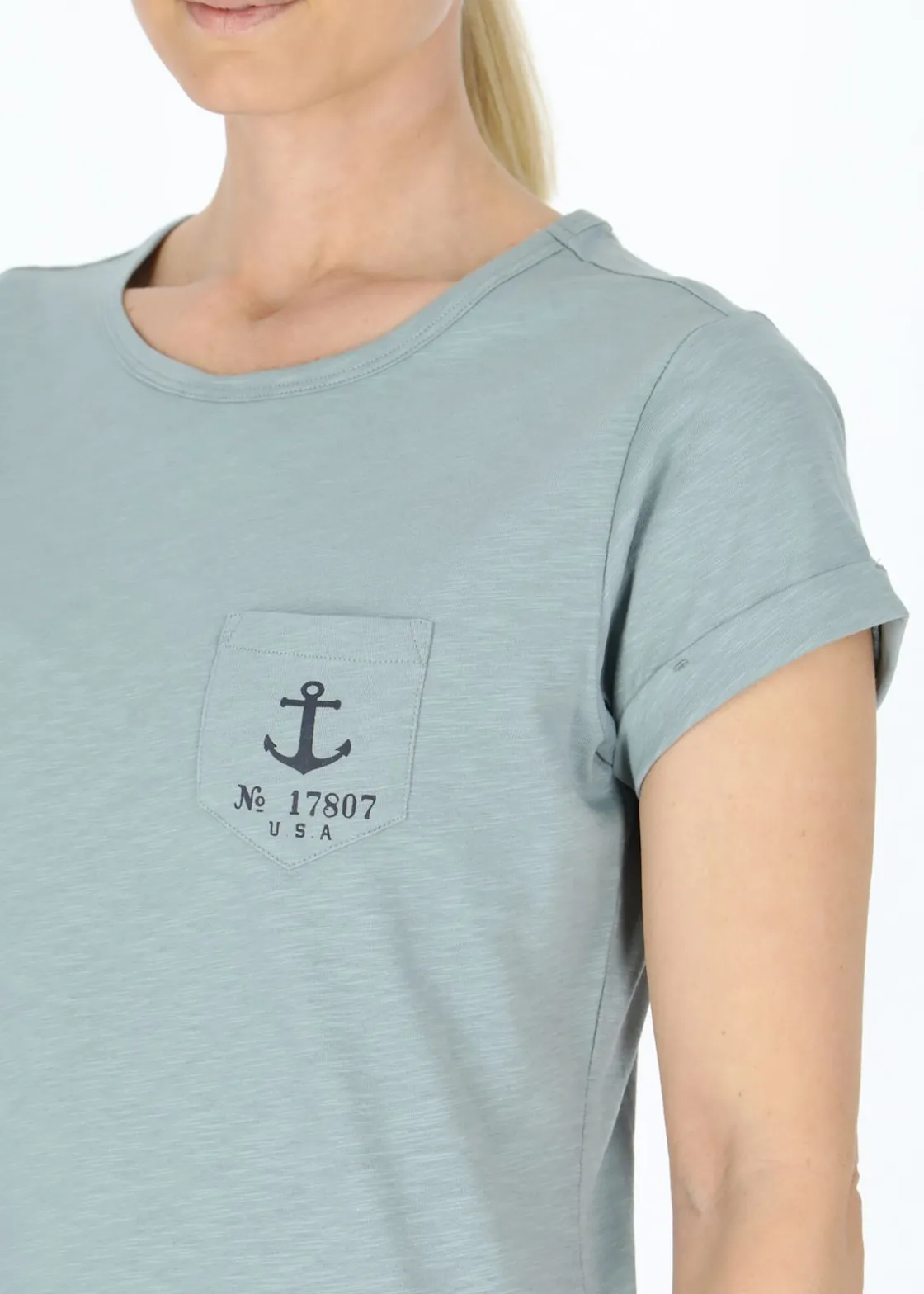 Sale Seaside One Star Tee W Seaweed Green