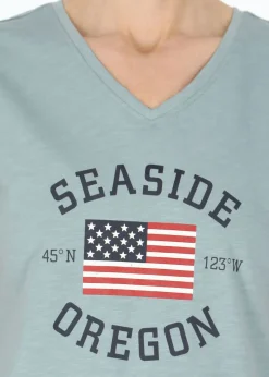 Discount Seaside Oregon Tee W Seaweed Green