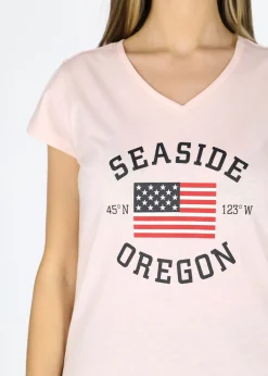 Outlet Seaside Oregon Tee W Lt. Pink