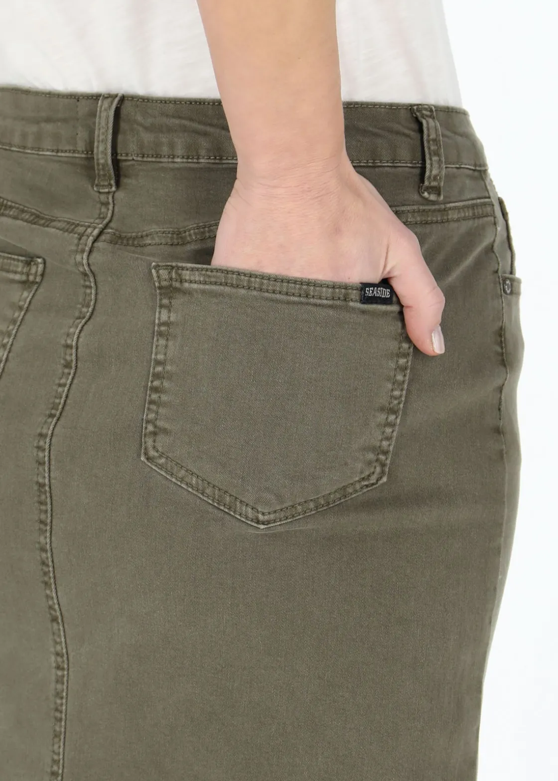 Online Seaside Oregon Twill Skirt W Olive