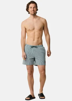 Sale Seaside Pacific Stretch Beach Shorts Olive Stripe