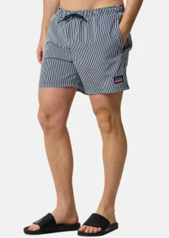Seaside Pacific Stretch Beach Shorts Navy Stripe