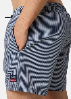 Seaside Pacific Stretch Beach Shorts Navy Stripe