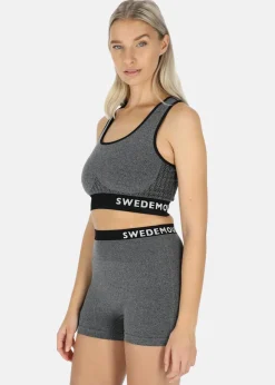 Best Swedemount Padded Seamless Top Dk Grey melange/Black