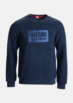 Discount Huski Wear Pile Crew Navy Blue