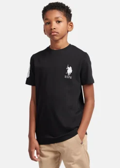 Outlet US Polo Kids PLAYER 3 TSHIRT Black Bright White DHM