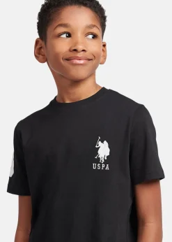 Outlet US Polo Kids PLAYER 3 TSHIRT Black Bright White DHM