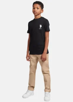 Outlet US Polo Kids PLAYER 3 TSHIRT Black Bright White DHM