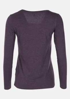 Best Denim Factory Pocket LS Tee W Plum Melange