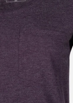 Best Denim Factory Pocket LS Tee W Plum Melange