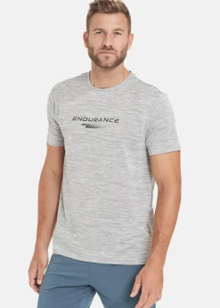 New Endurance Portofino M Performance S/S Te Mid Grey Melange