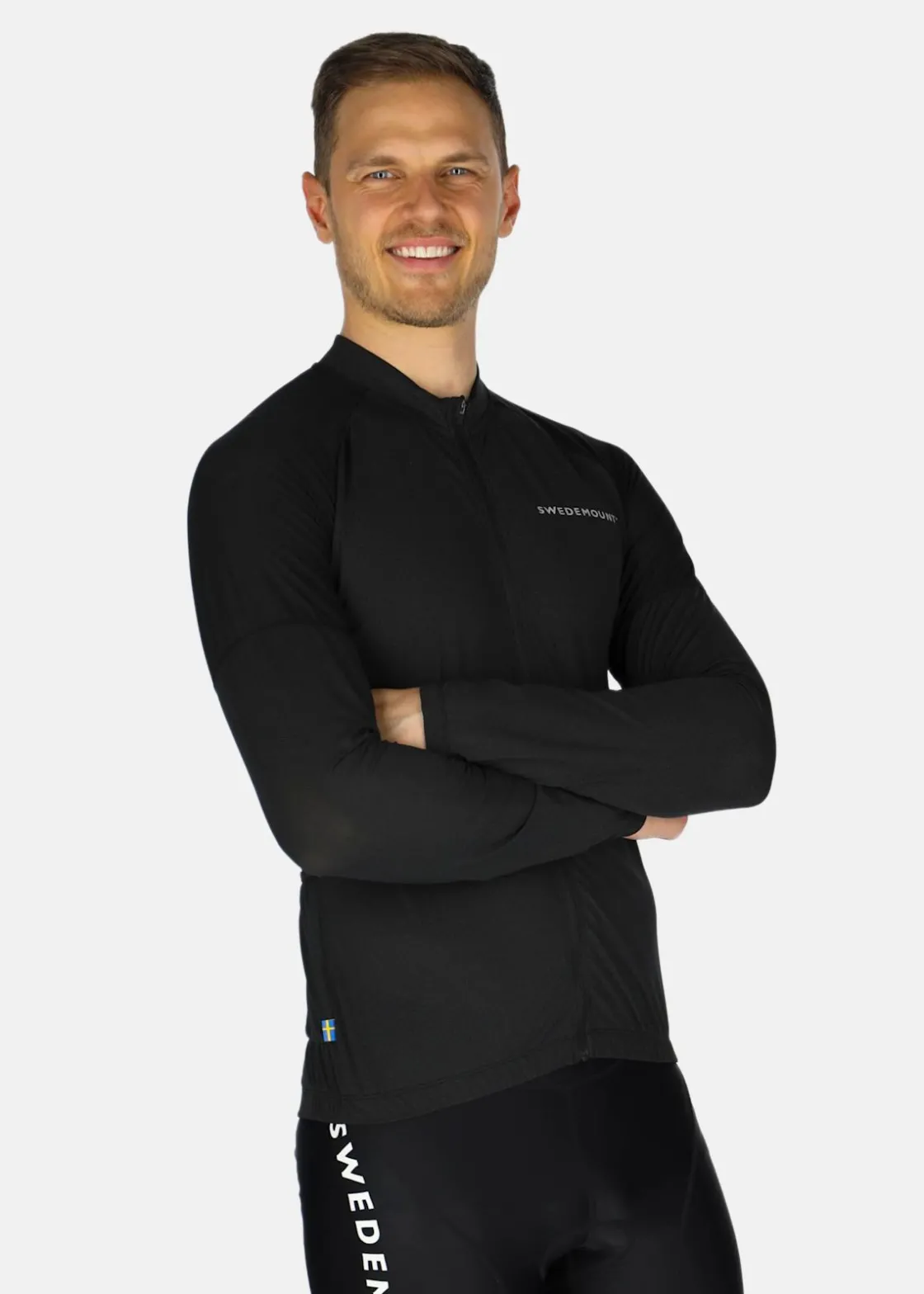 Sale Swedemount Pro Reflective Bike L/S Tee Black/Reflective