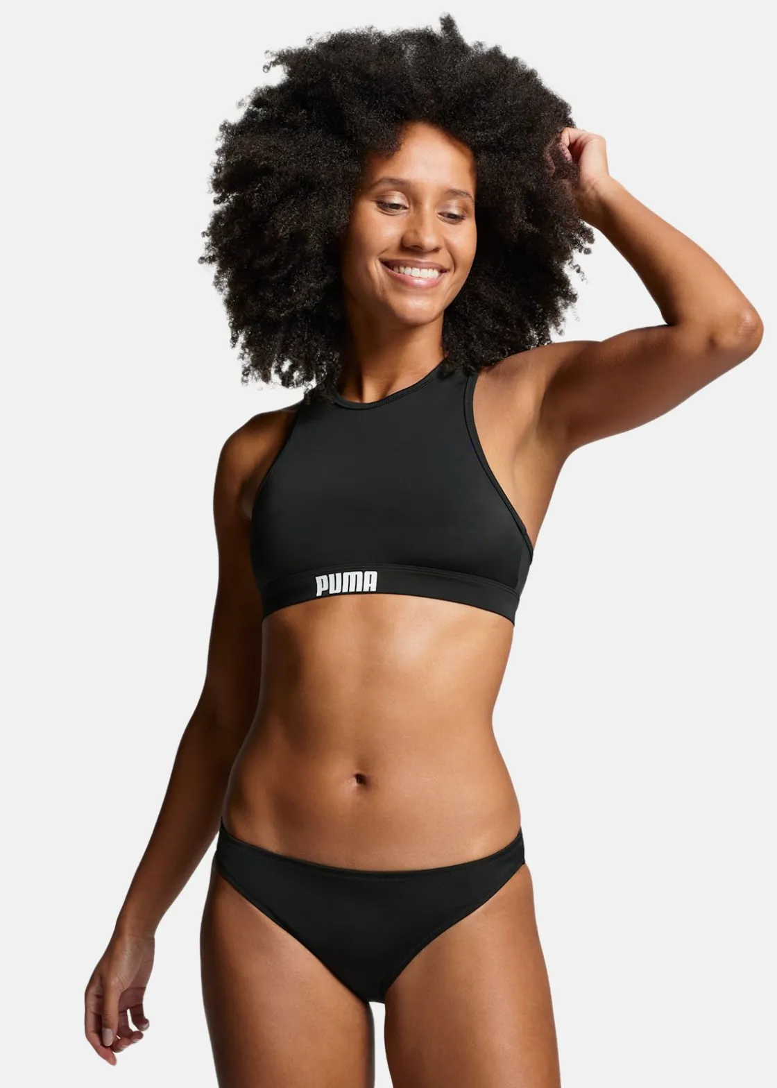 Discount Puma SWIM WOMEN RACERBACK TOP black