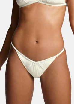 Hot Puma SWIM WOMEN RIBBED TANGA 1 white combo