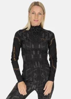 Outlet Swedemount Race Half Zip Top W Black/Charcoal