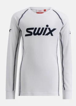New Swix RaceX Classic Long Sleeve Jr Bright White/ Dark Navy