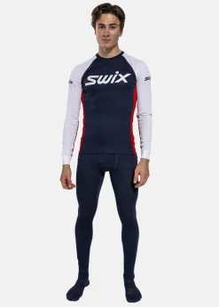 Online Swix RaceX Classic Long Sleeve M Dark Navy/Bright White