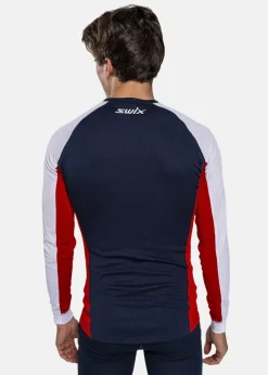 Online Swix RaceX Classic Long Sleeve M Dark Navy/Bright White