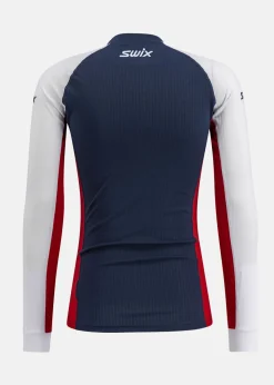 Online Swix RaceX Classic Long Sleeve M Dark Navy/Bright White