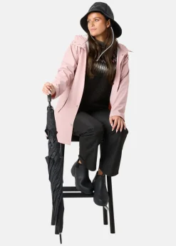 Online X-trail Rain Coat W Dusty Rose