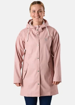 Online X-trail Rain Coat W Dusty Rose