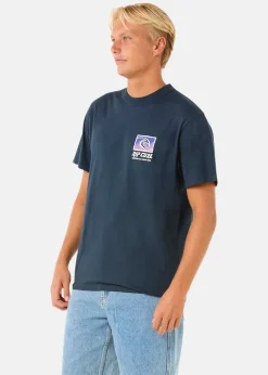 Discount Rip Curl RAW ENERGY TRAD TEE DARK NAVY