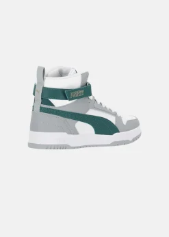 Sale Puma RBD Game Jr PUMA White-Malachite-Cool Mid Gray-Gold