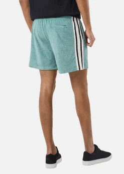 Discount Denim Factory Resort Shorts Teal Stripe