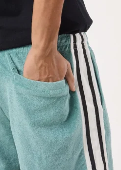 Discount Denim Factory Resort Shorts Teal Stripe