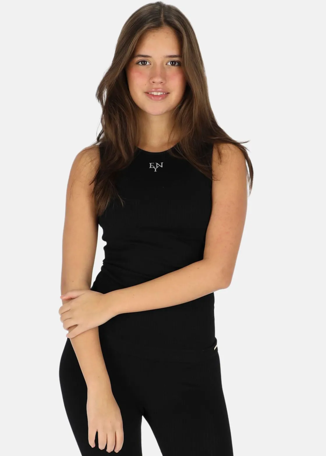 Sale Ellen New York Rib Seamless Singlet Black
