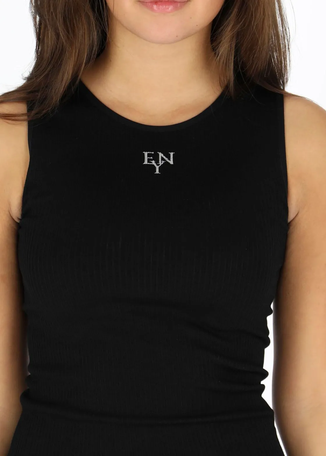 Sale Ellen New York Rib Seamless Singlet Black