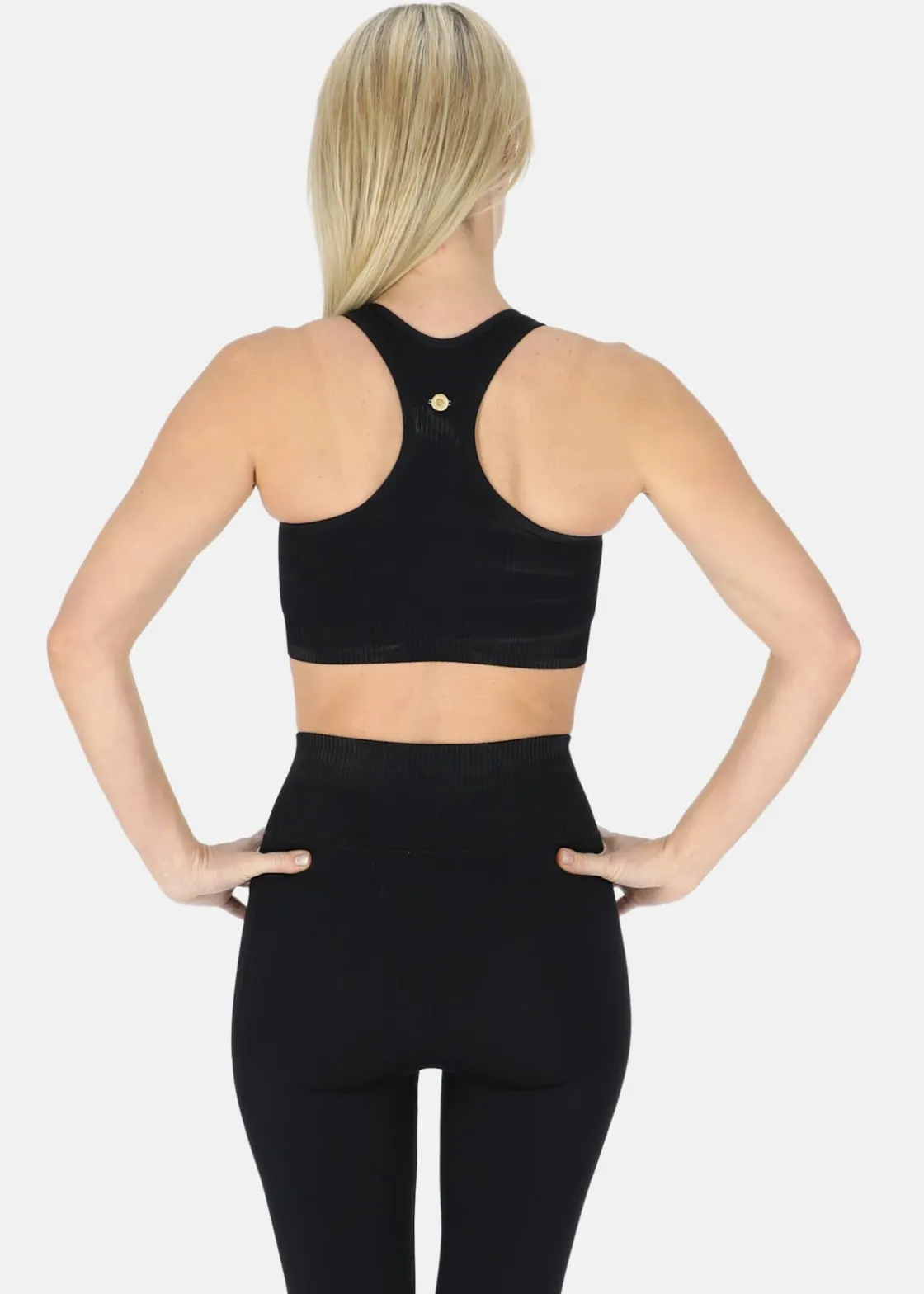 Hot Swedemount Ribbed Seamless Bra W Black