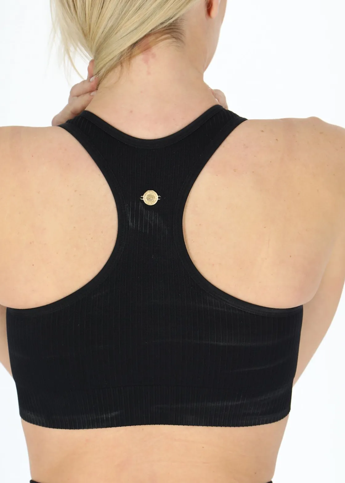 Hot Swedemount Ribbed Seamless Bra W Black