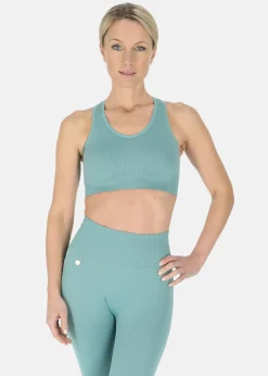 Clearance Swedemount Ribbed Seamless Bra W Seaweed Green