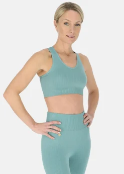Clearance Swedemount Ribbed Seamless Bra W Seaweed Green
