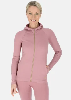 Sale Swedemount Ribbed Seamless Fullzip Hood W Dusty Rose