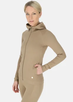 Online Swedemount Ribbed Seamless Fullzip Hood W Coffee