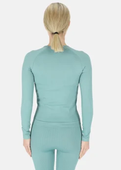 Best Swedemount Ribbed Seamless Long Sleeve W Seaweed Green