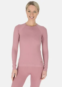Discount Swedemount Ribbed Seamless Long Sleeve W Dusty Rose
