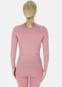 Discount Swedemount Ribbed Seamless Long Sleeve W Dusty Rose