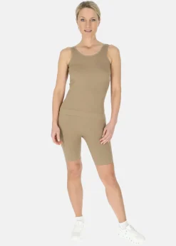 Sale Swedemount Ribbed Seamless Tank Top W Coffee