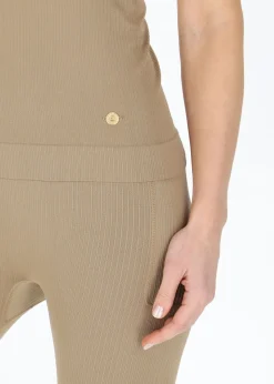 Sale Swedemount Ribbed Seamless Tank Top W Coffee